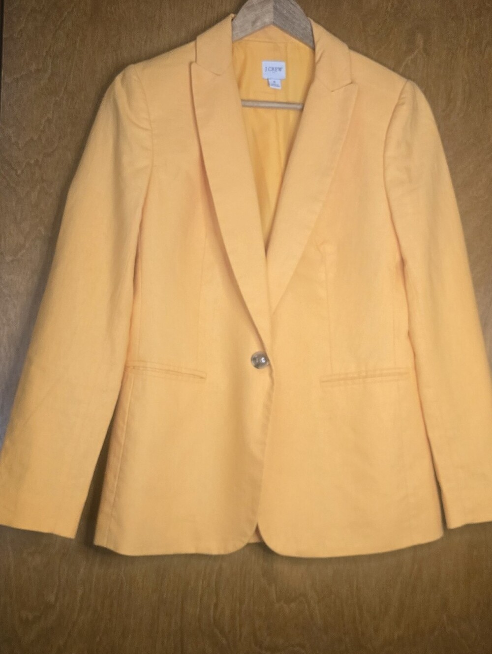 J. Crew Linen Blend Blazer Yellow 2 Spring Summer Office